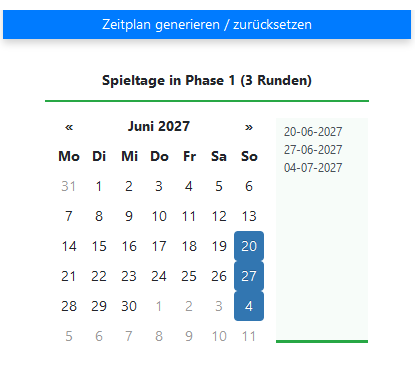 Mehrtägigen Sportwett&shy;bewerbs.