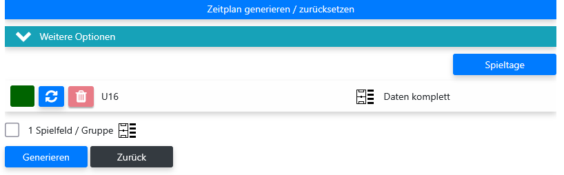 Schritt 6: Turnier generieren