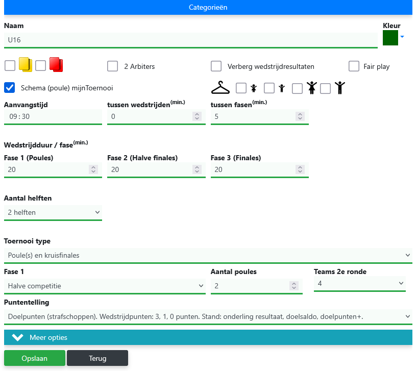 Stap 3: Categorieën instellen